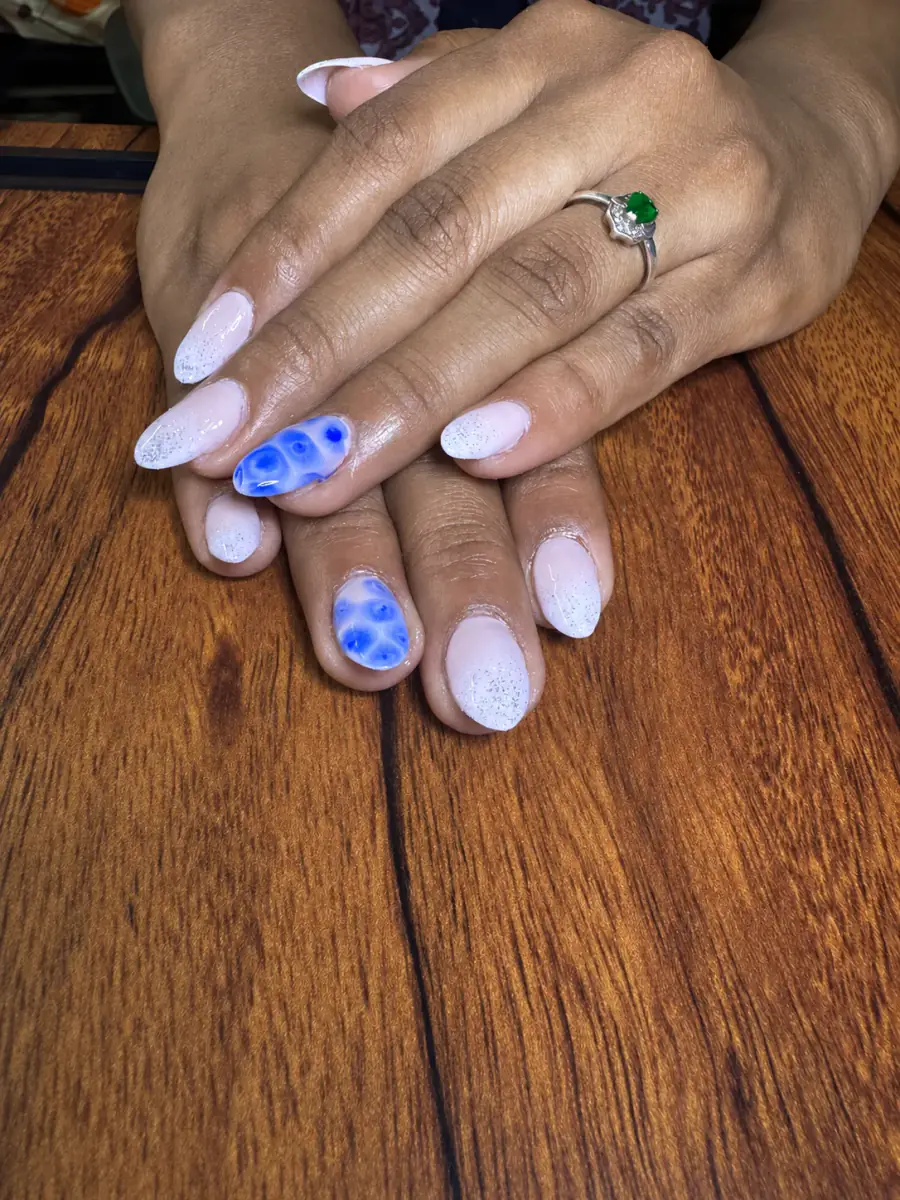 Blue Bloom client nail set, photo 10 of 10