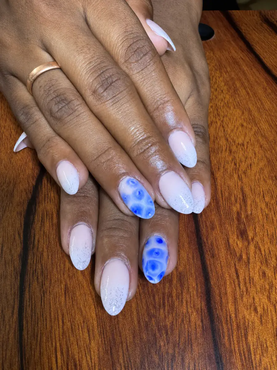 Blue Bloom client nail set, photo 2 of 10